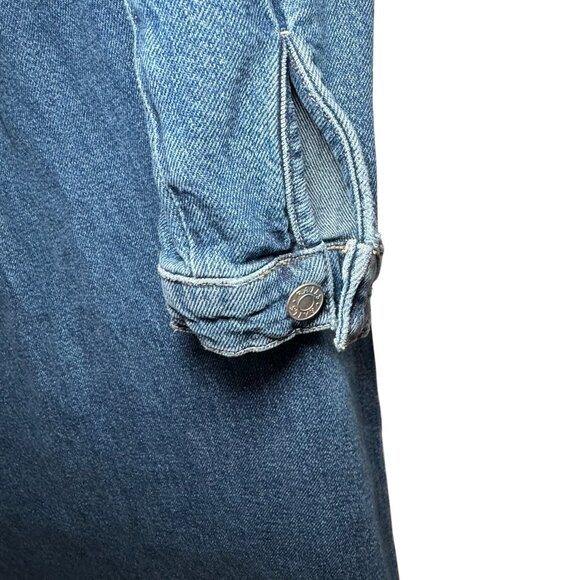 Rails Elysian Long Sleeve Denim Midi Shirtdress Size M Like New - Picture 8 of 13